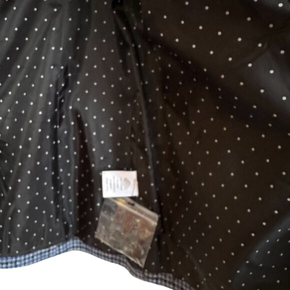 Talbots Aberdeen dark blue, light blue, gray houndstooth wool jacket lined Sz10 - Picture 6 of 9